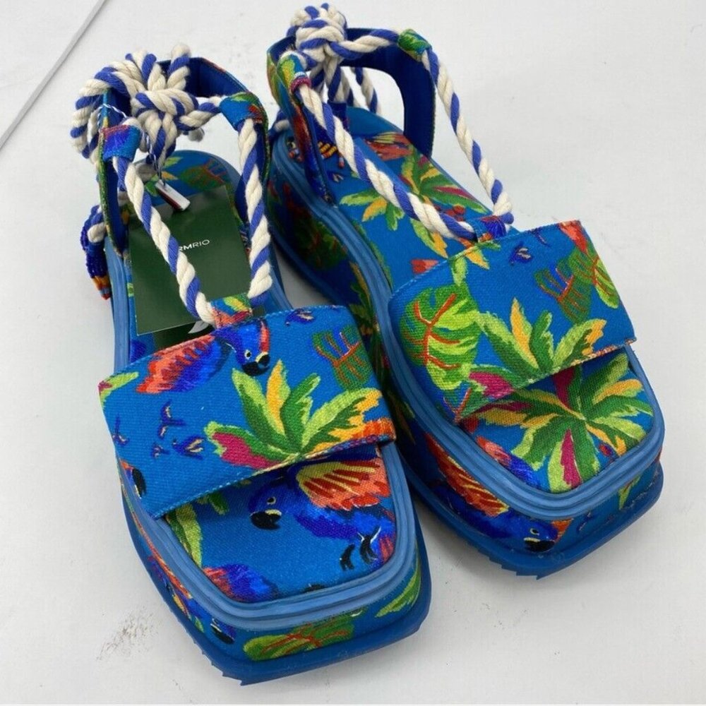 FARM Rio Blue Macaw Platform Sandal - Picture 7 of 9